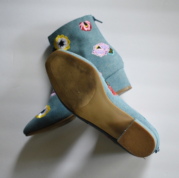Betsey Johnson Twiggy Denim Floral Bootie - Picture 6 of 8